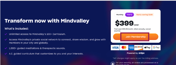Mindvalley $189 OFF with Annual Plan