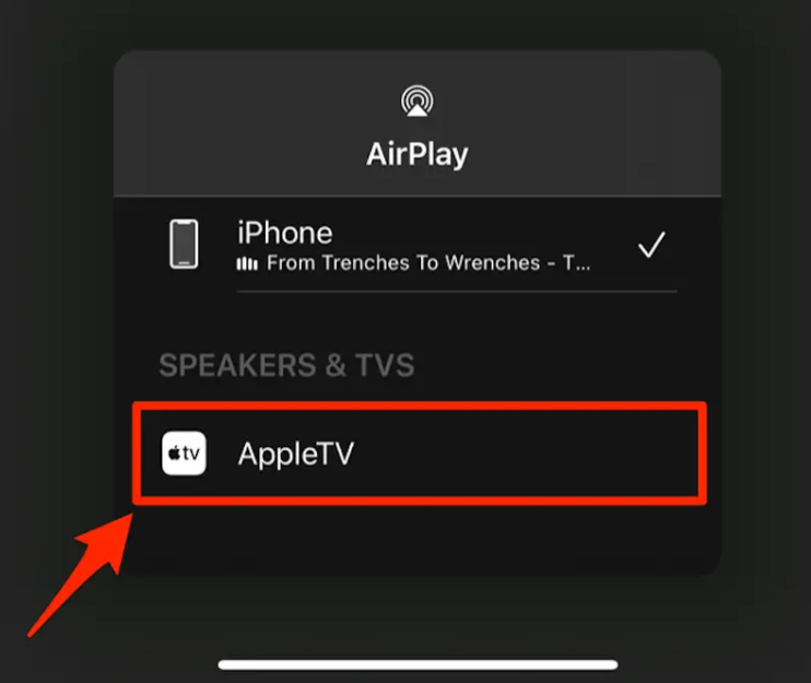 Select Your Apple TV 